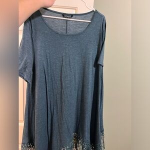 BLOOMCHIC 💚🖤 fringe tunic